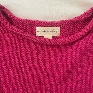 Anthropologie Marth Landing Crewneck Sweater - Bright Fuchsia
